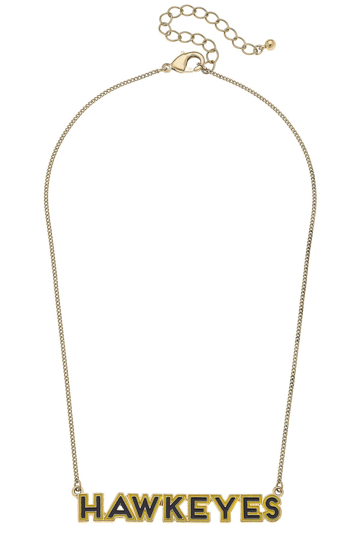 Iowa Hawkeyes Outline Enamel Necklace