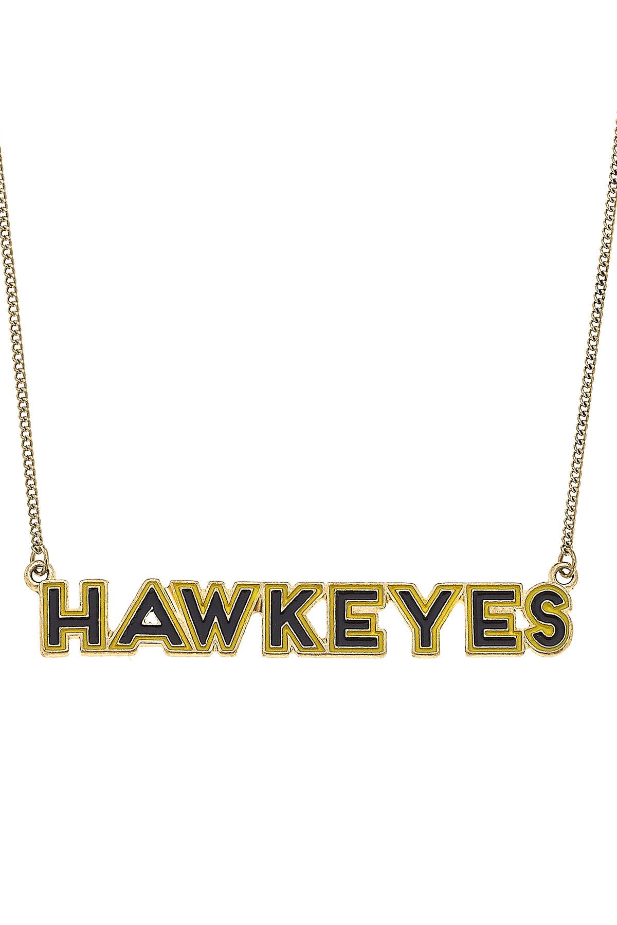 Iowa Hawkeyes Outline Enamel Necklace