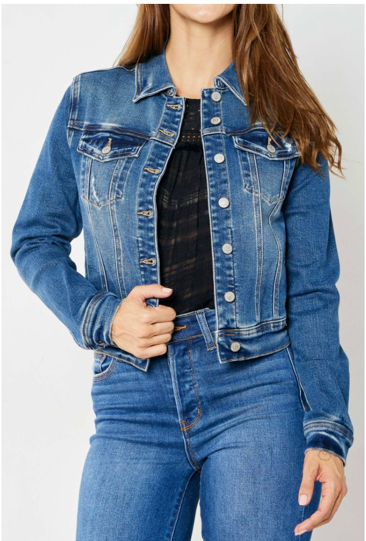 Curvy Judy Blue Classic Denim Jacket