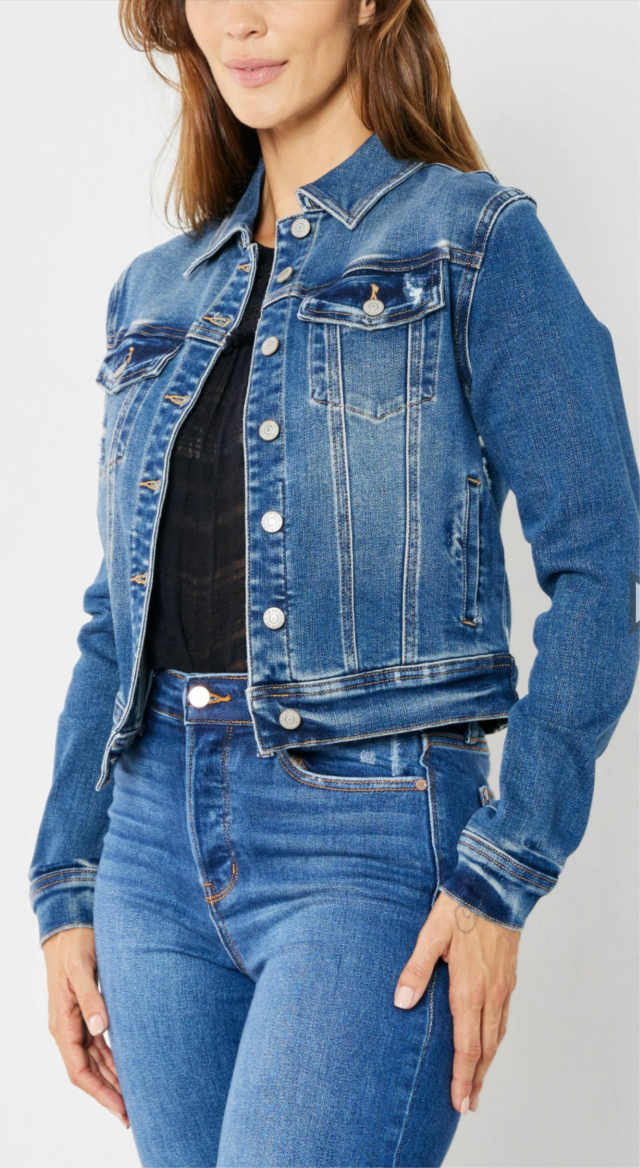 Curvy Judy Blue Classic Denim Jacket