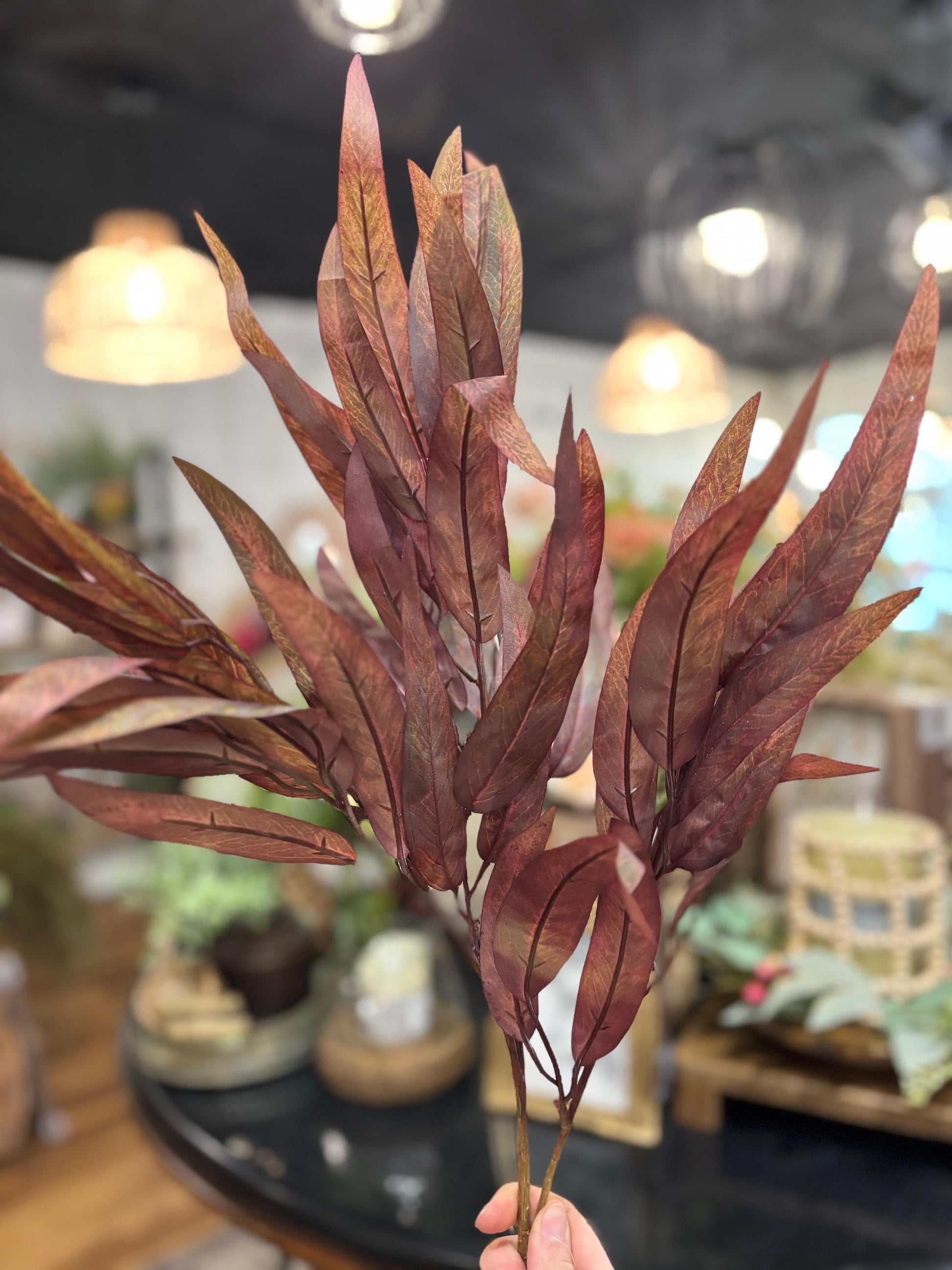 29" Eucalyptus blade spray Rusty Red