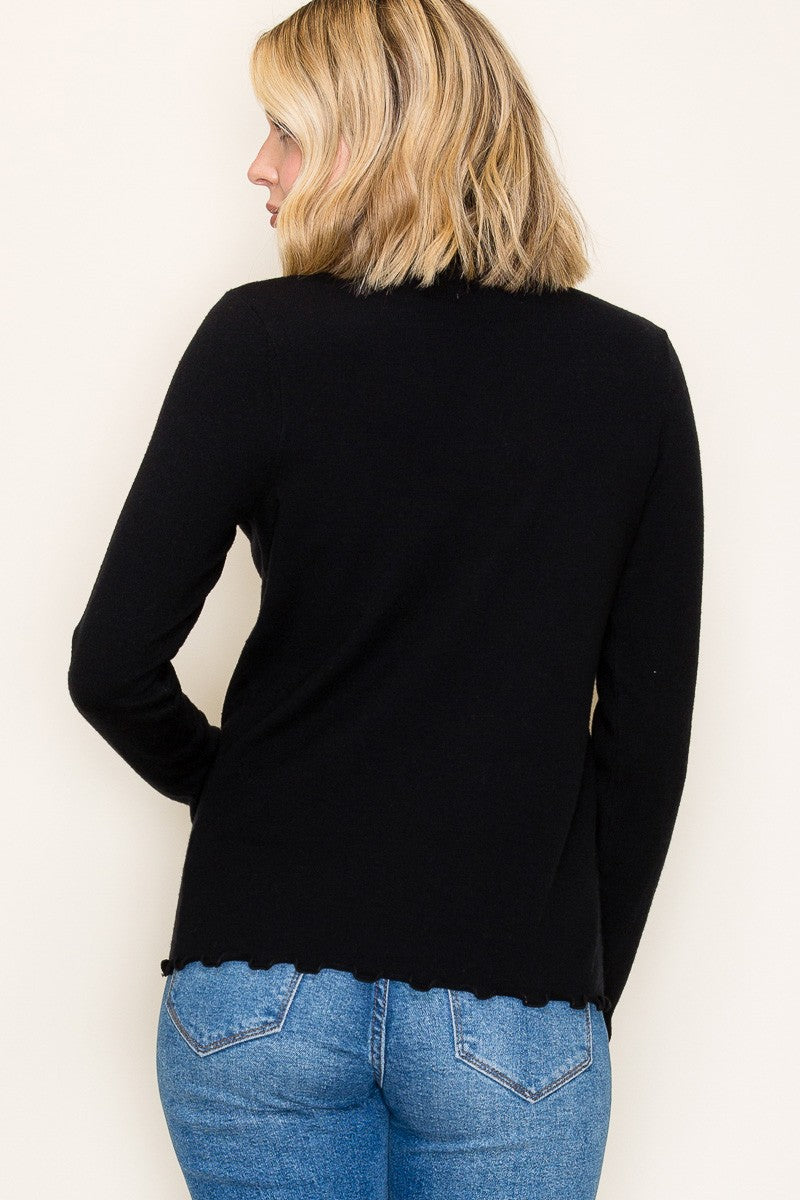 Lettuce Edged Pullover Sweater