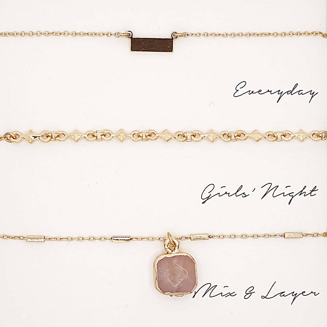 3PC Assorted Layering Pendant Necklace Gift Set