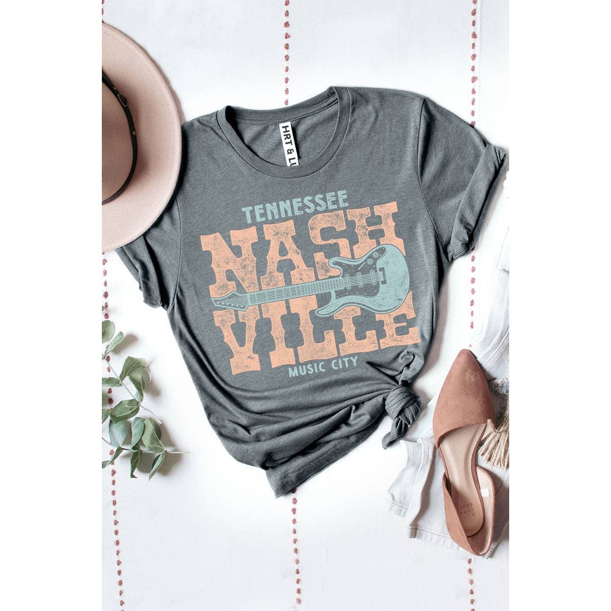 NASHVILLE GUITAR WASHED GRAPHIC TEE