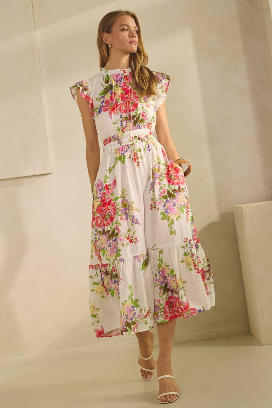 Floral Print Midi Dress