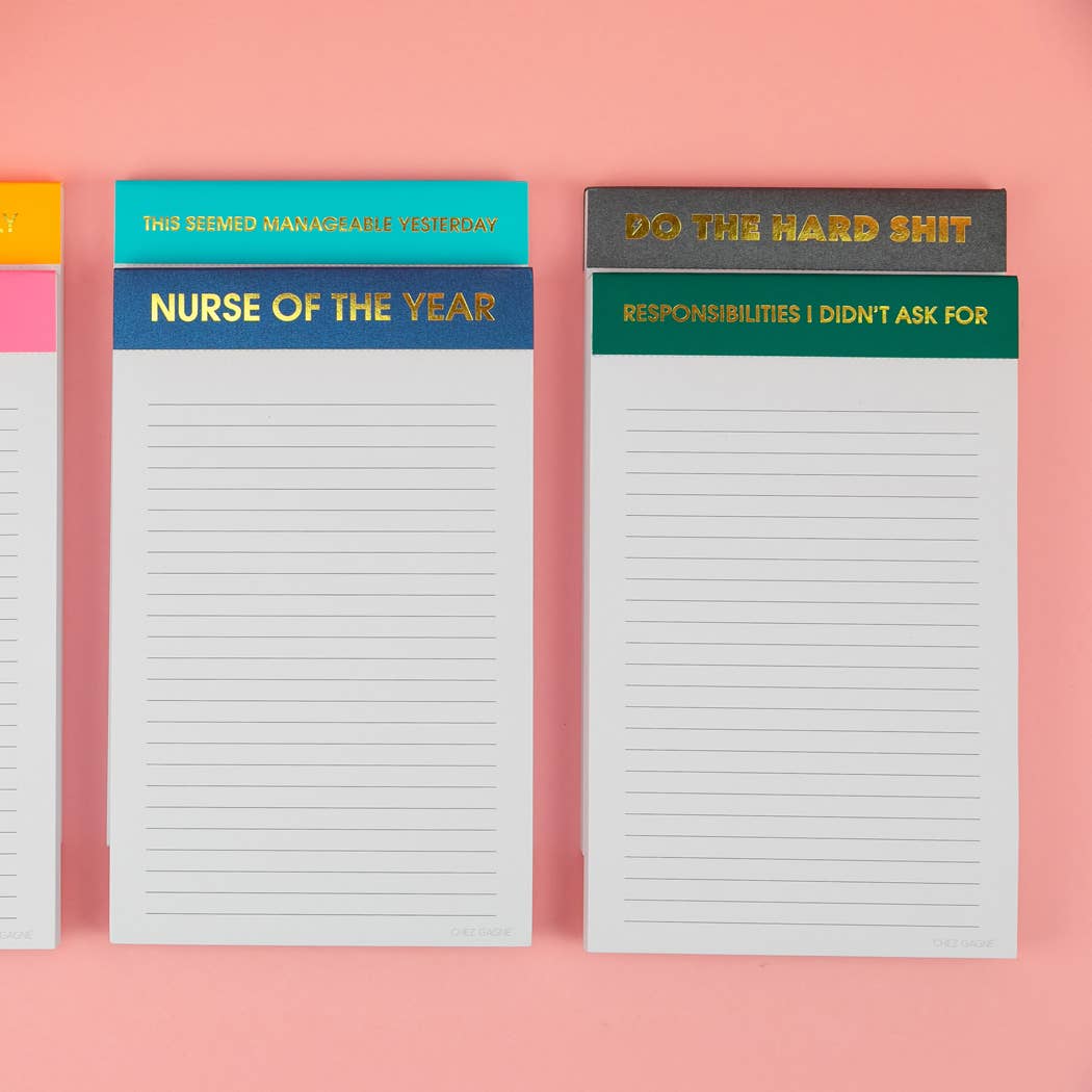 Do The Hard Shit - Lined Notepad, To-Do List