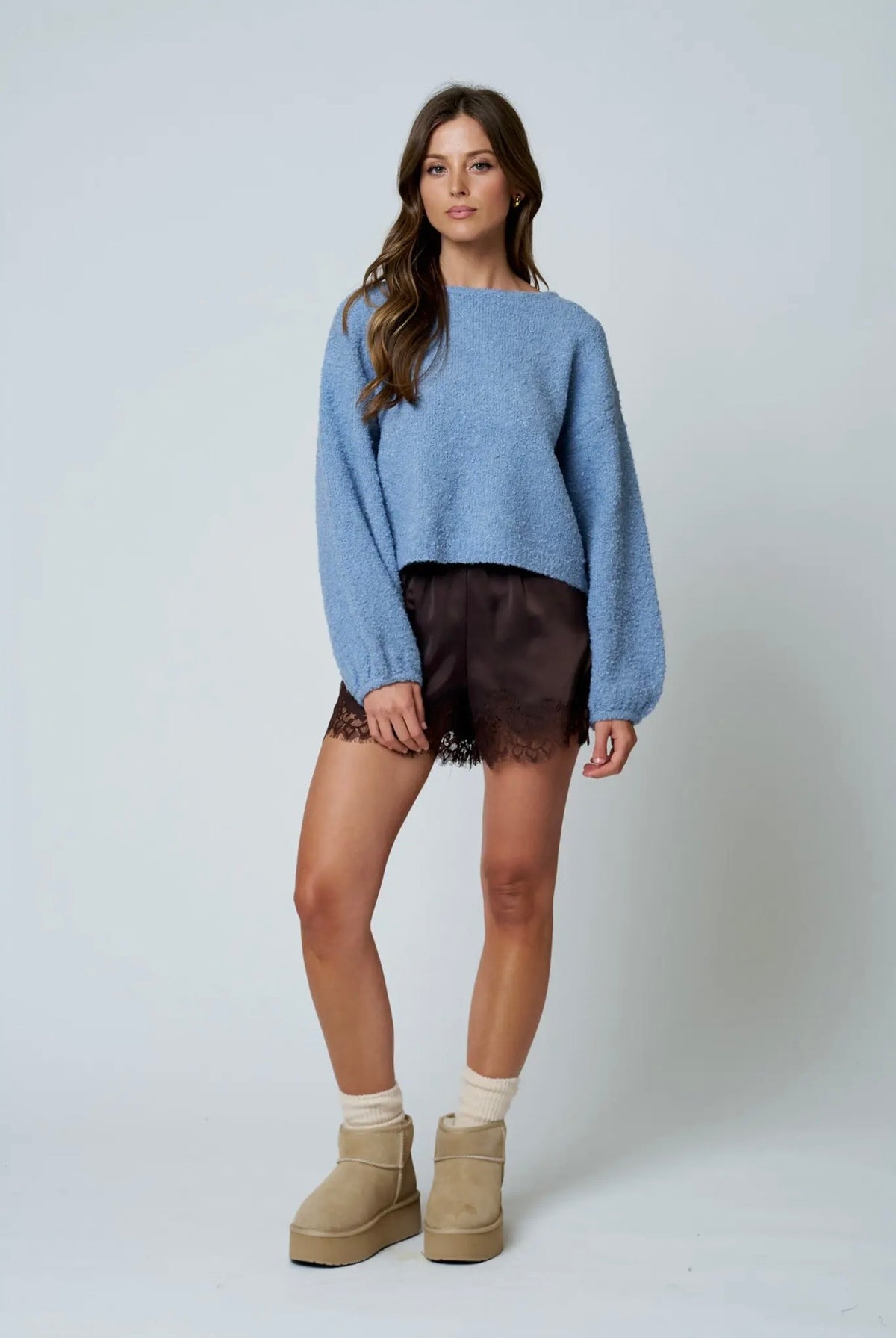 Long Sleeve Fuzzy Pullover Sweater