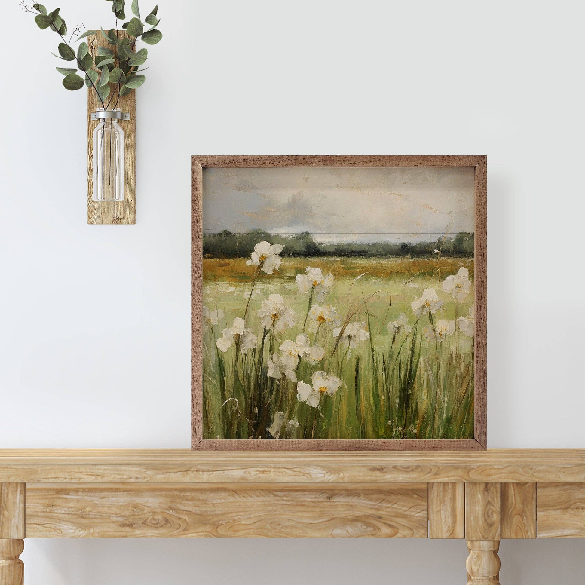 Wild White Irises By Gina Kelly 8x8