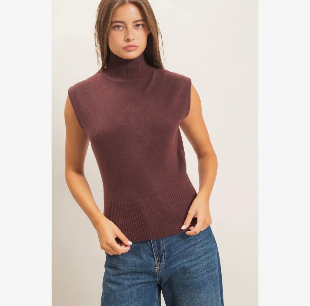 Mock Neck Sweater Tank