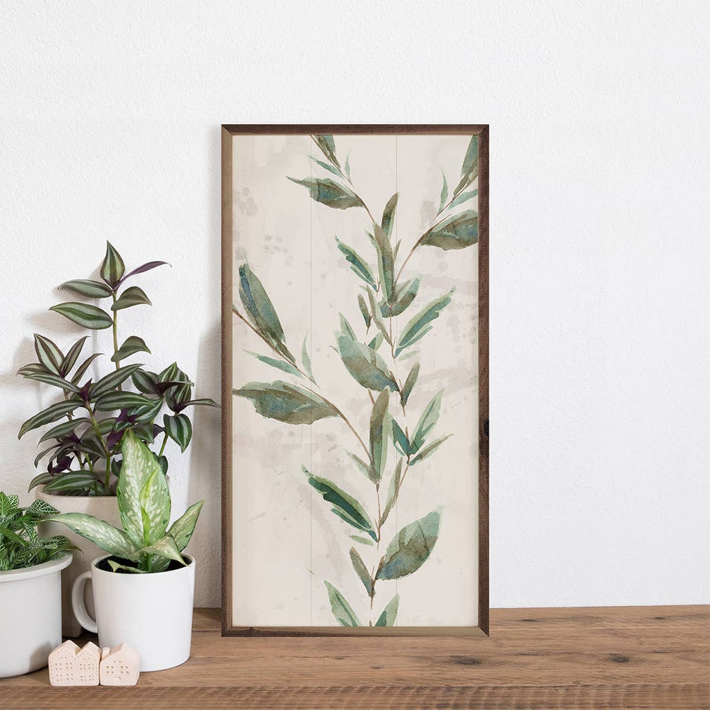 Botanical Panel 2 One Vine Wooden Sign 8x16