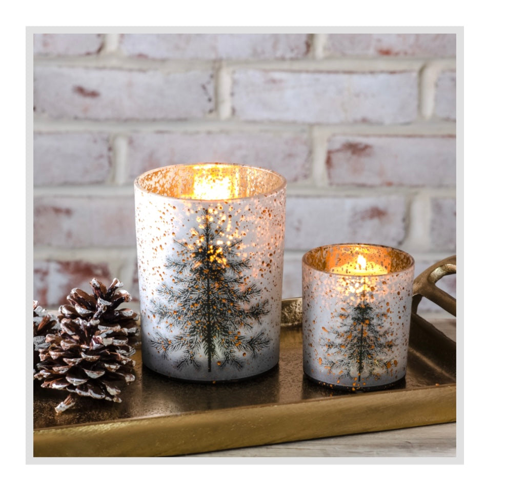 GOLD TREE DOTS LANTERN LARGE