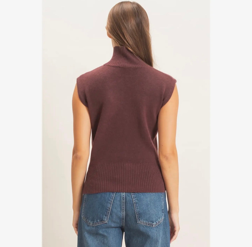 Mock Neck Sweater Tank