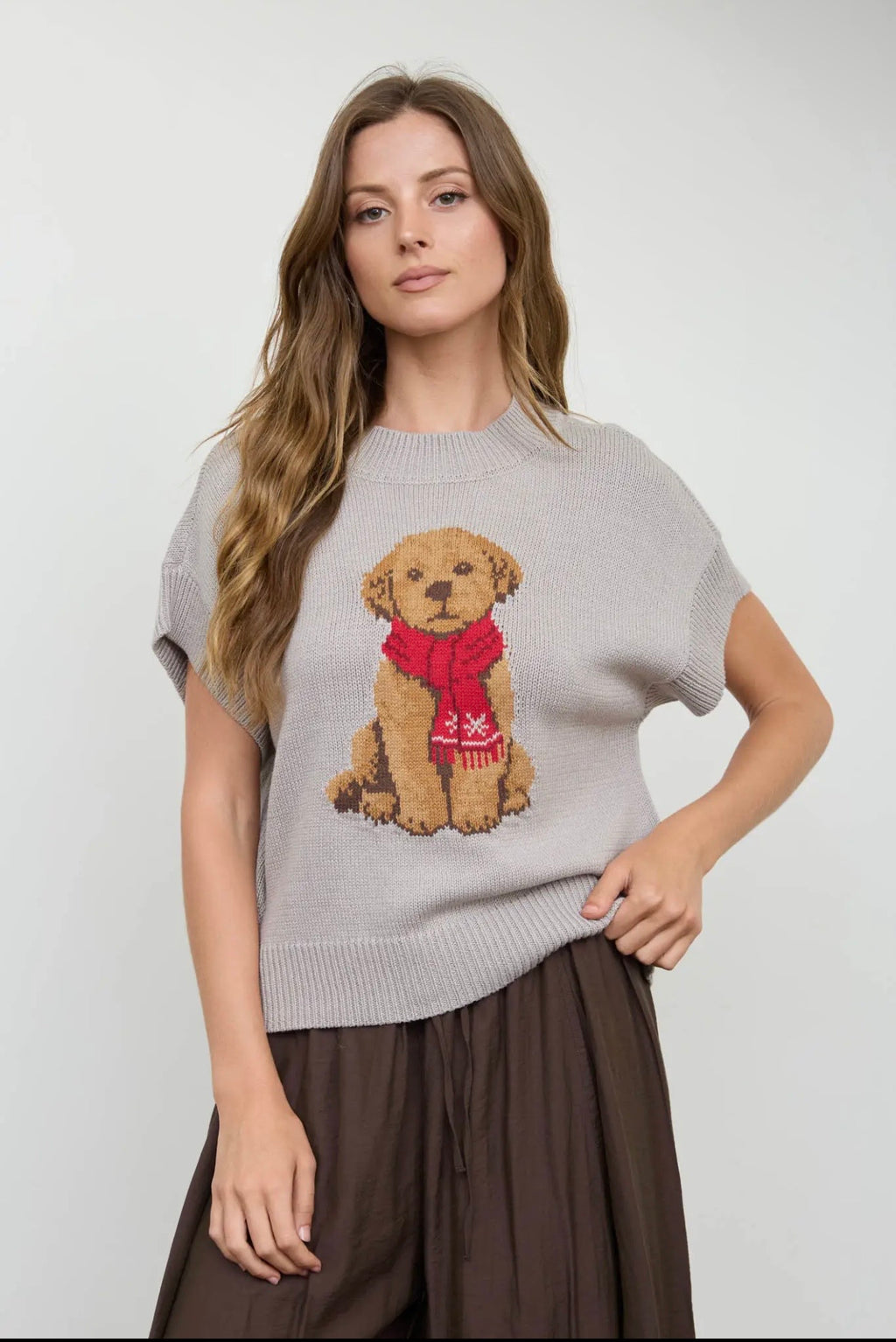 Short Sleeve Puppy Sweater