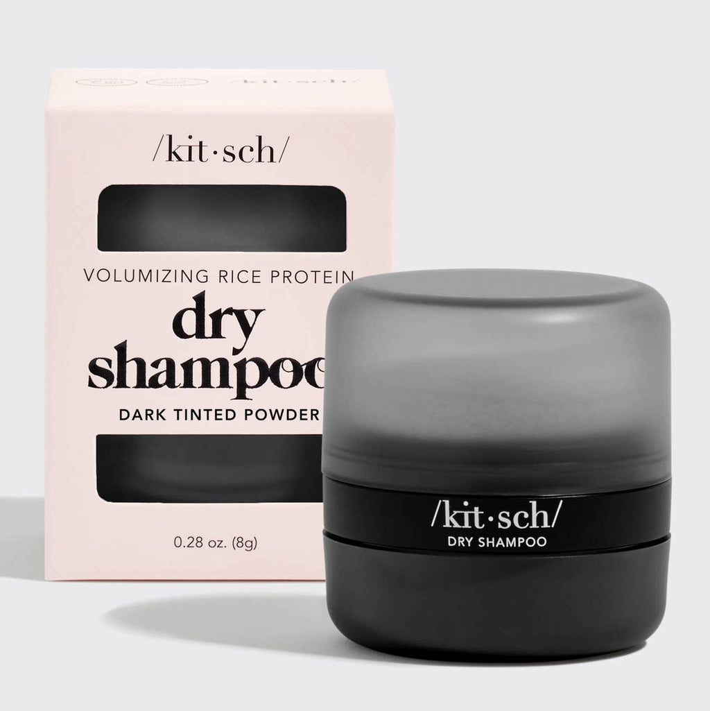 Dark Volumizing Rice Protein Dry Shampoo with Puff
