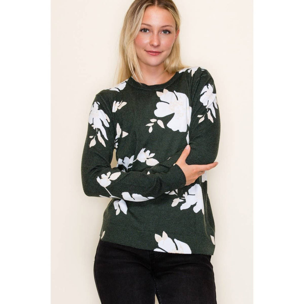 FLORAL PRINTED SWEATER