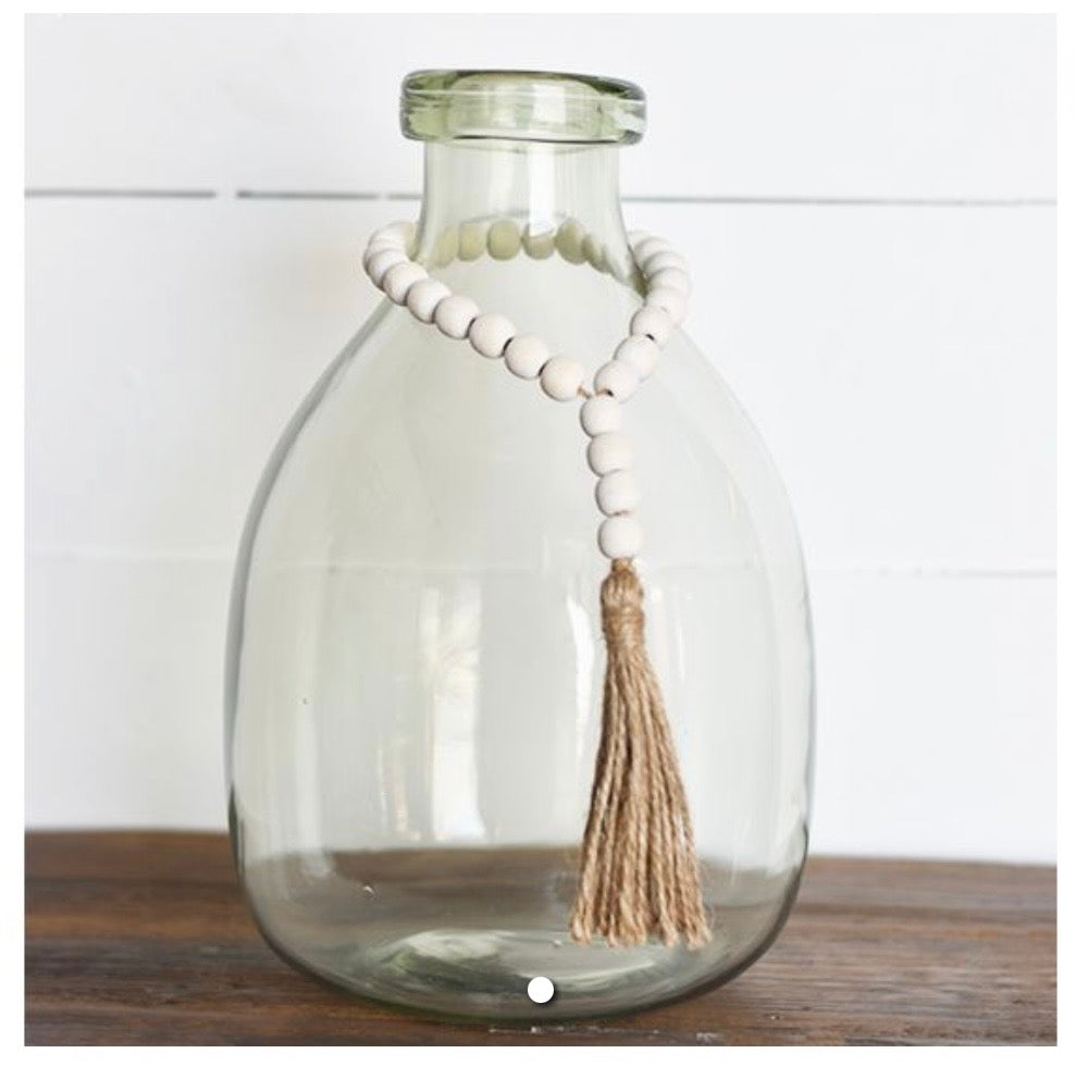 Small Beaded Tassle Vase Hanger