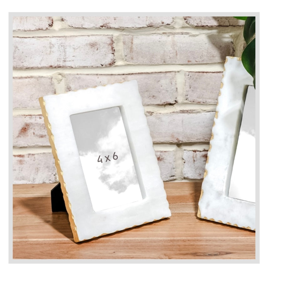 4x6 GOLD FOIL EDGE MARBLE FRAME