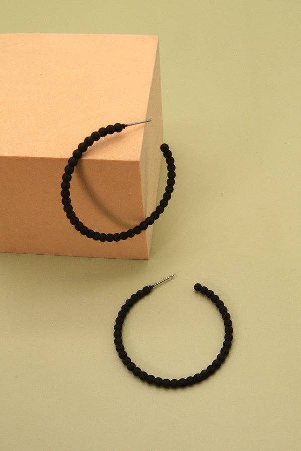 MATTE BUBBLE HOOP EARRINGS