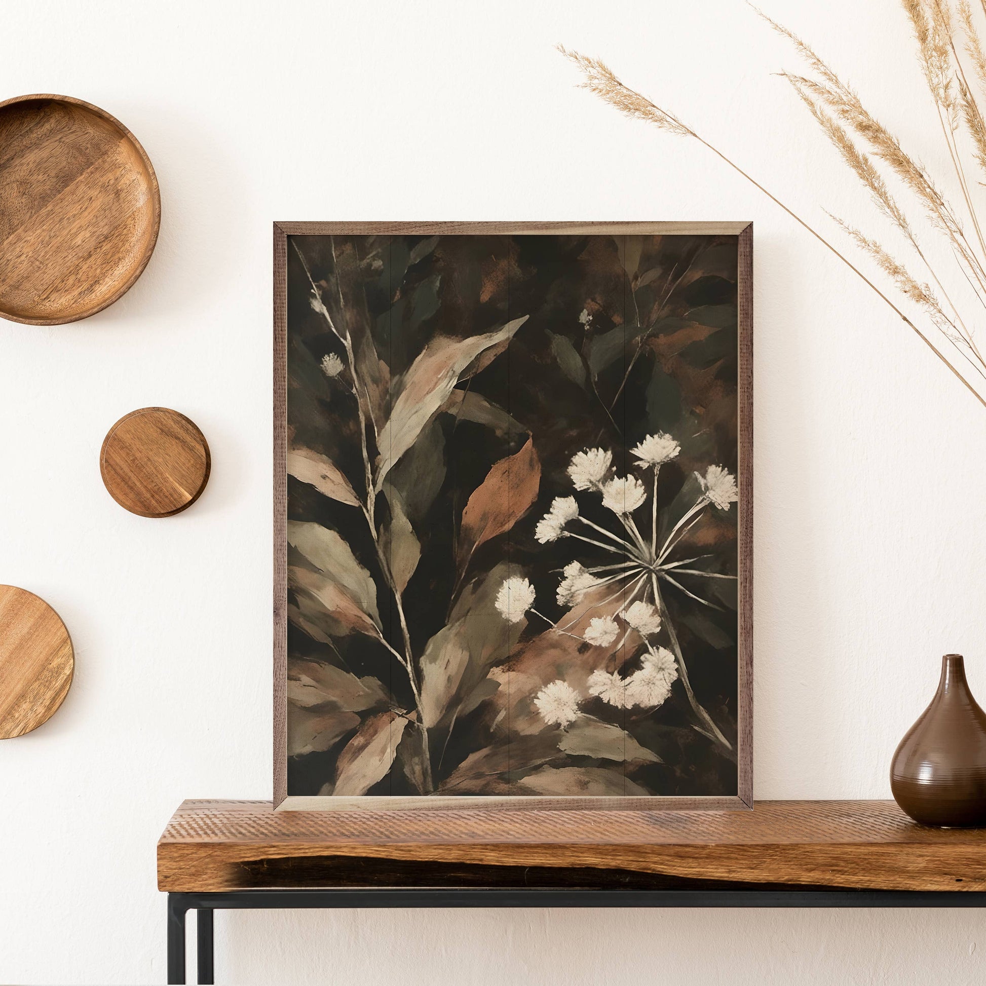 Cream Florals Wooden Sign 16 x 20