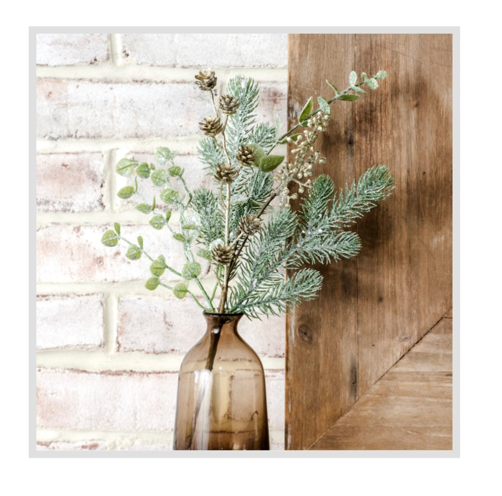 15" MIXED GREEN HOLIDAY PICK