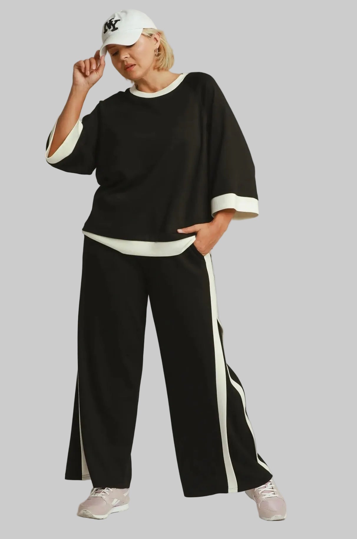 Curvy Luxe Knit Butter Soft Color Block Top