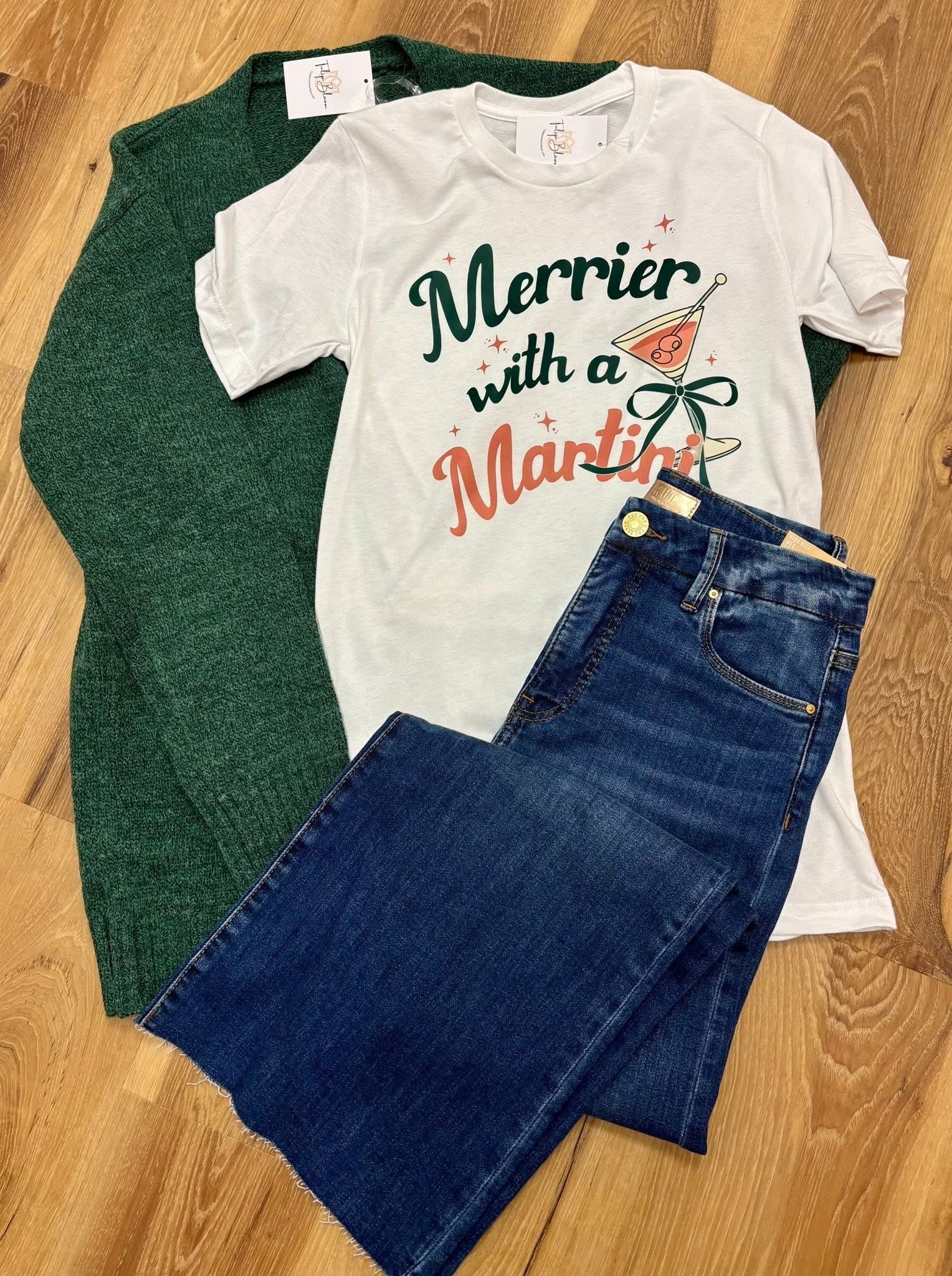 Merrier with a Martini Holiday Graphic Tee