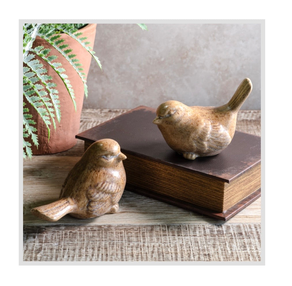 Beige Ceramic Birds