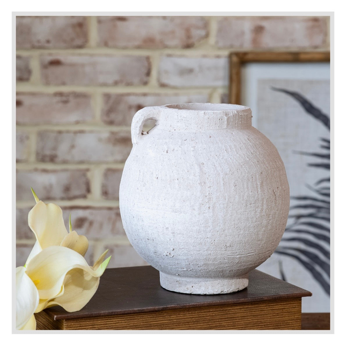 7.3" White Jug Vase