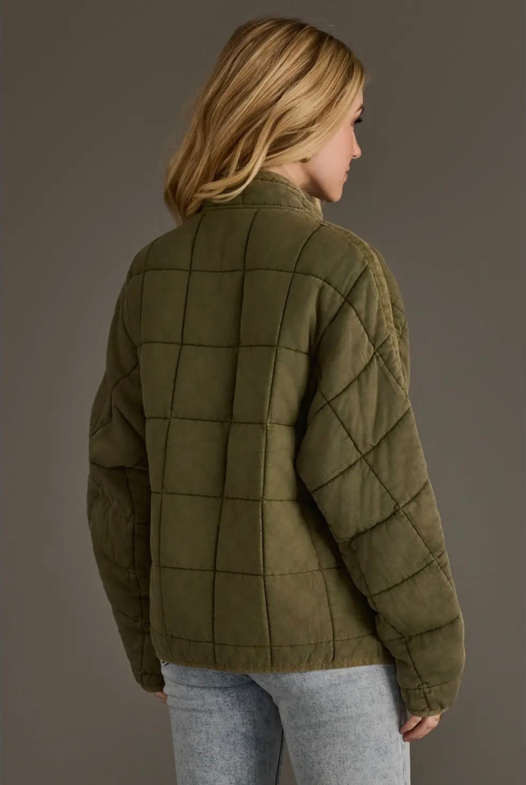 Contrast Stripe Soft Quilted Jacket