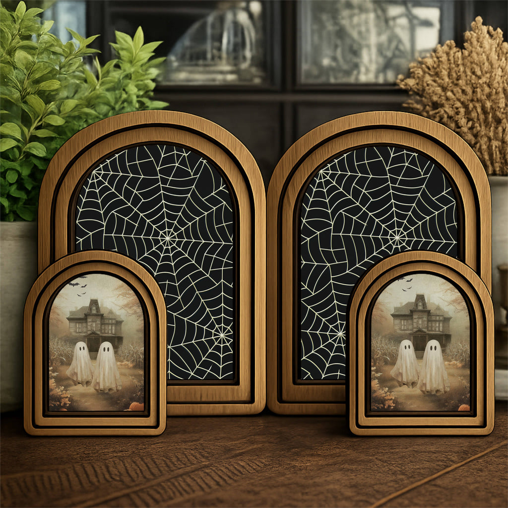 Layered Set Mansion Ghosts Canvas Art Set
