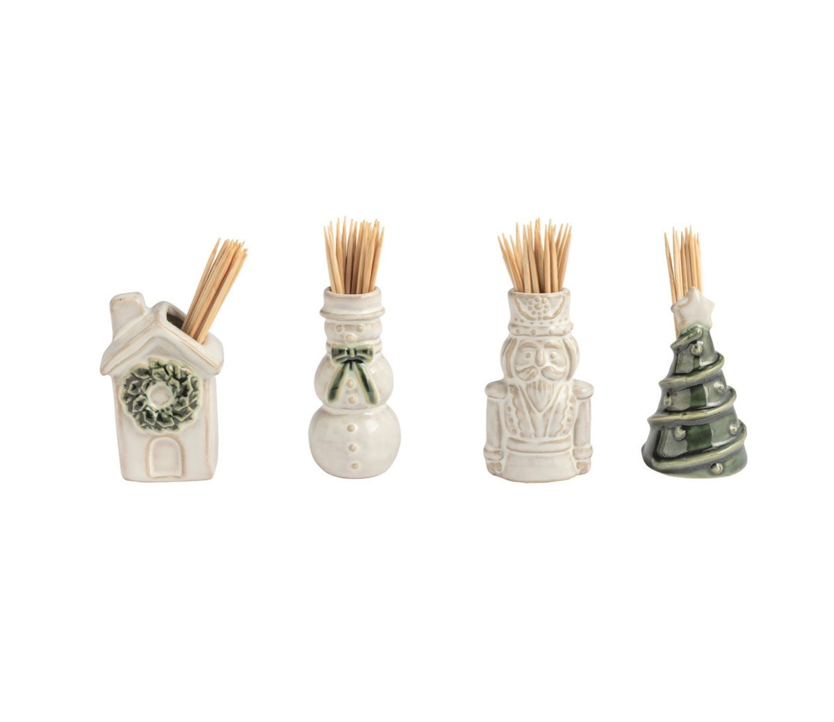 White Christmas Toothpick Caddy