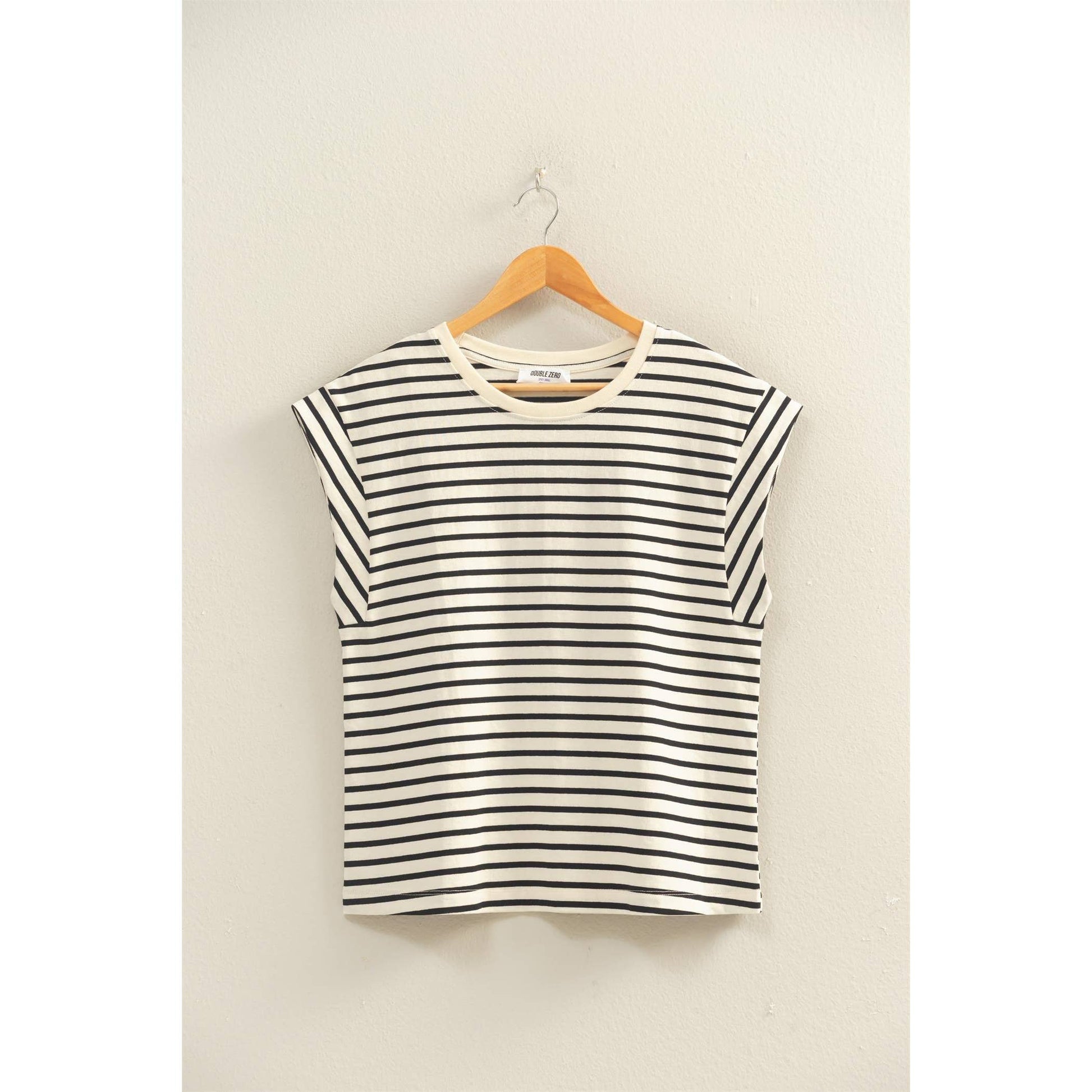 Striped Cap Sleeve Relaxed Everyday Tee