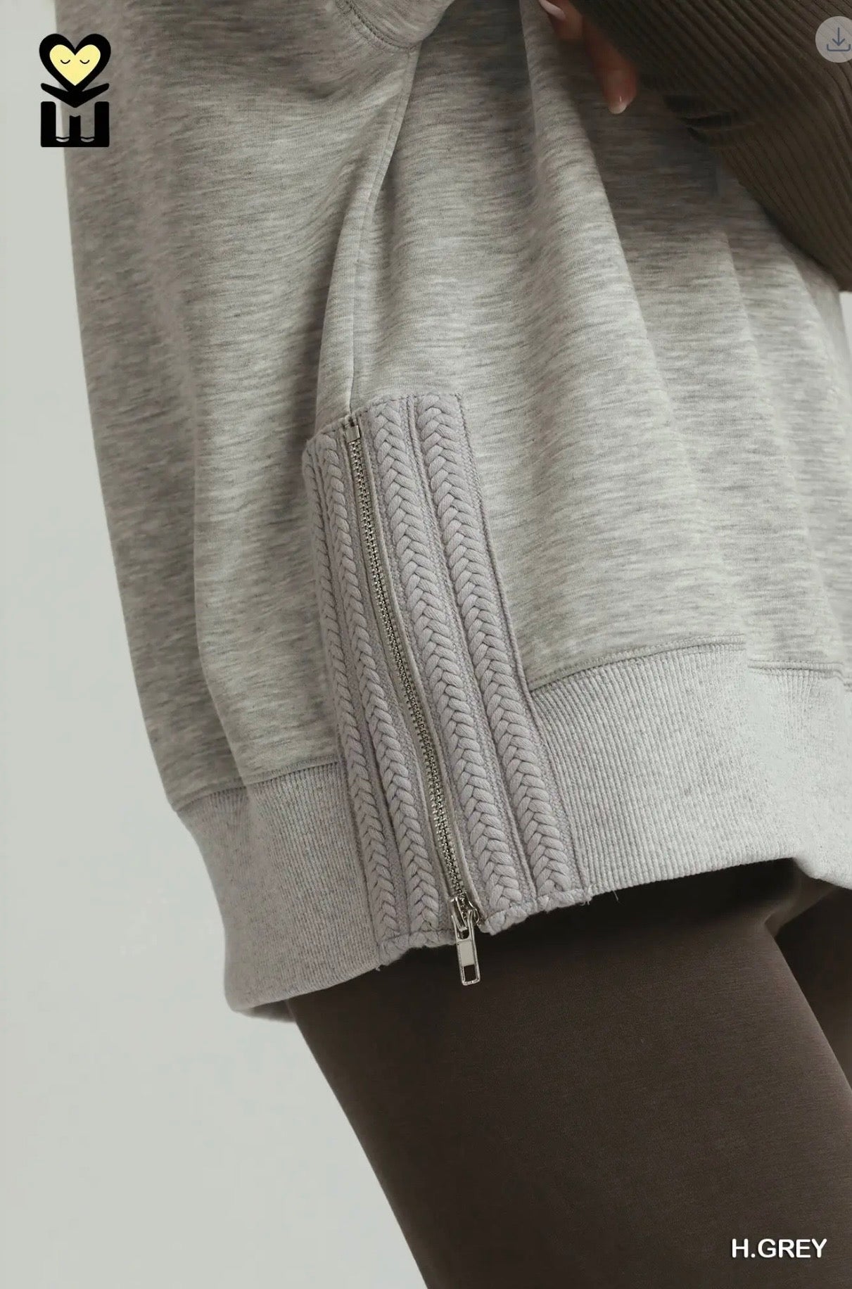 Luxe Knit Crochet Side Zip Dolman Top