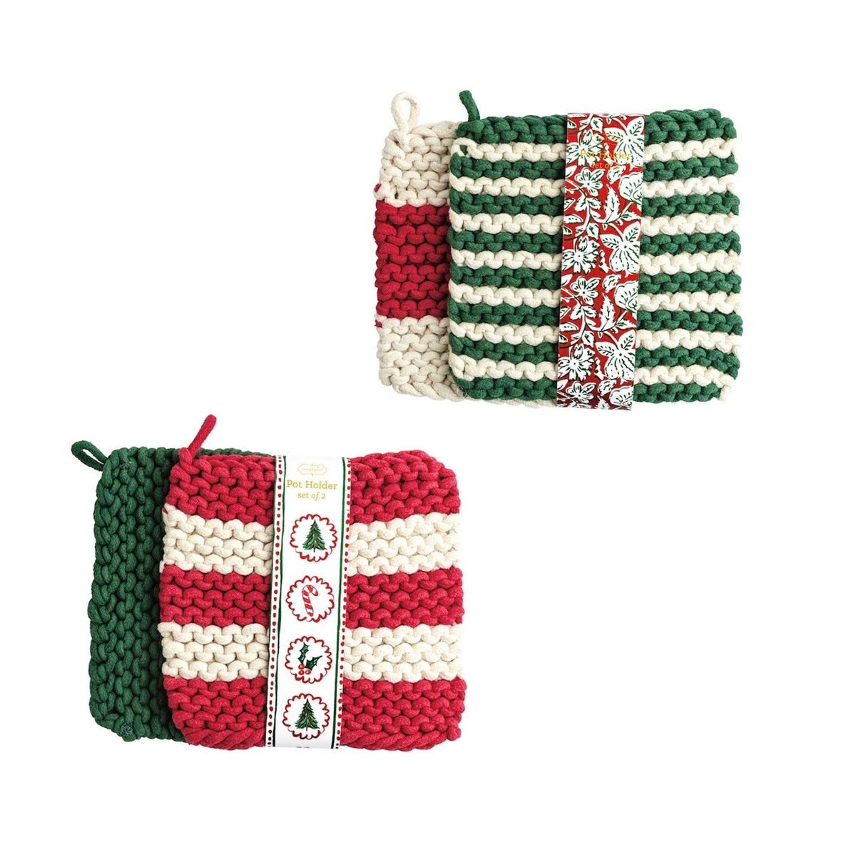 Stripe Pot Holder Sets