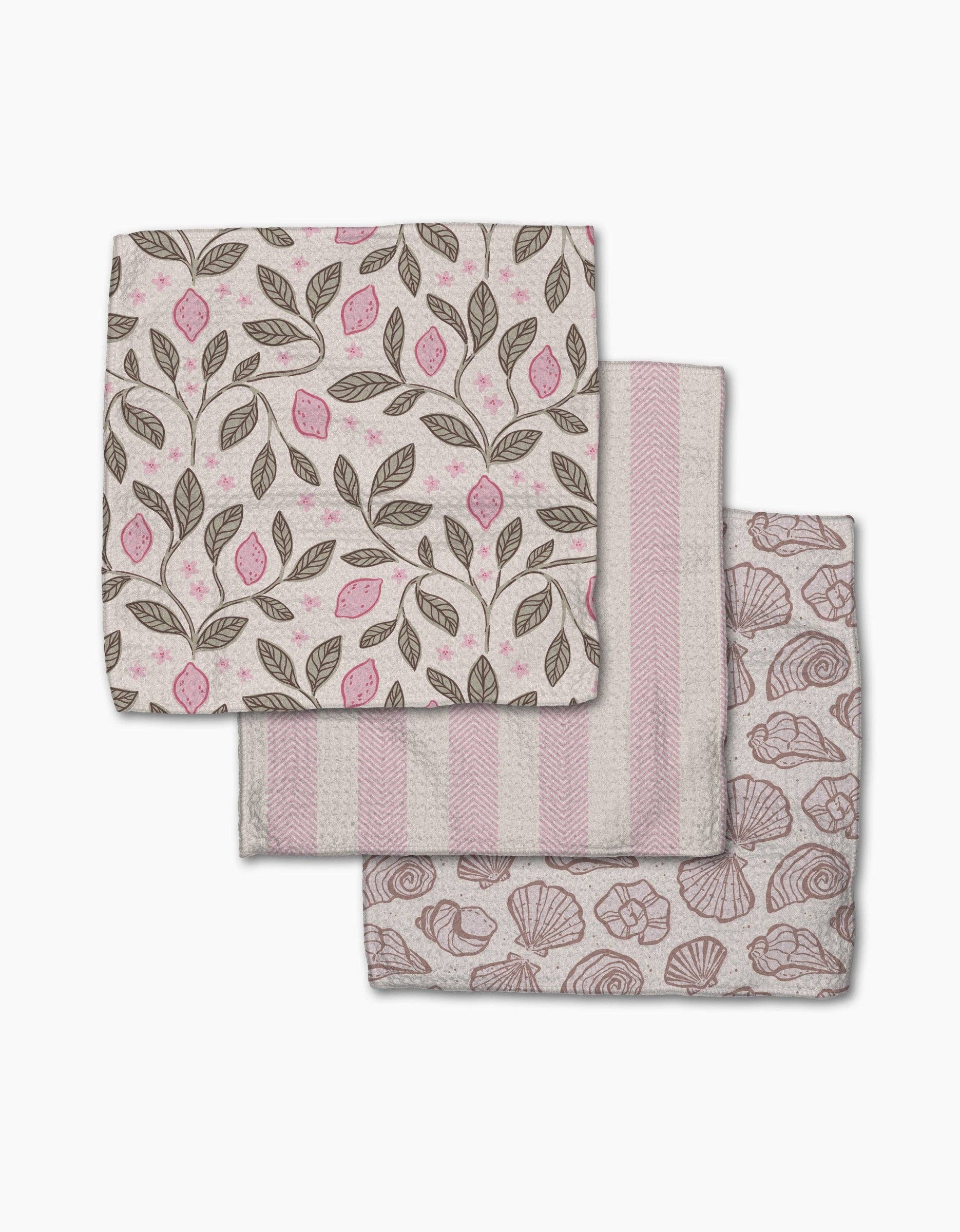 Pink Summer Dishcloth Set