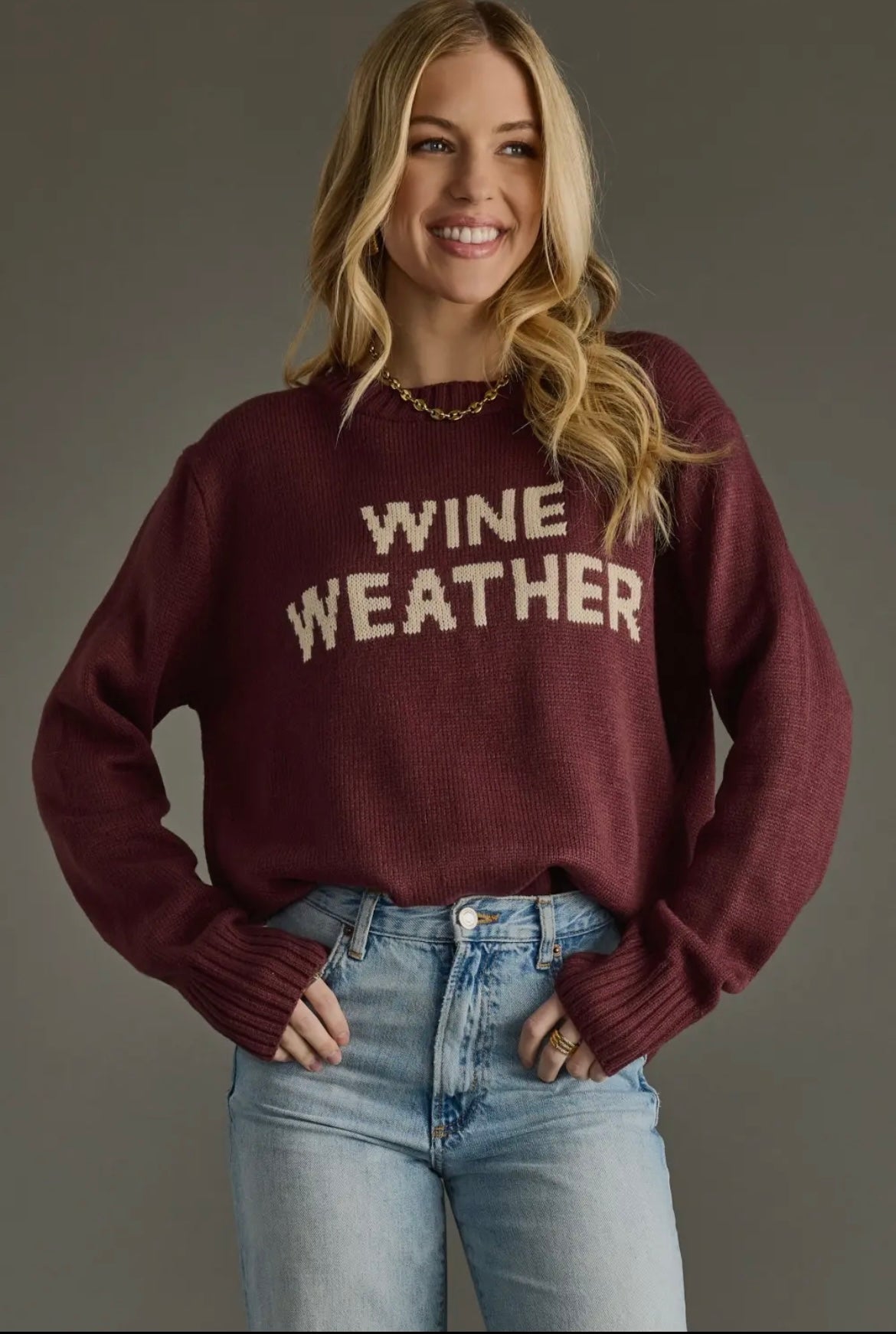 Wine Weather Sweater