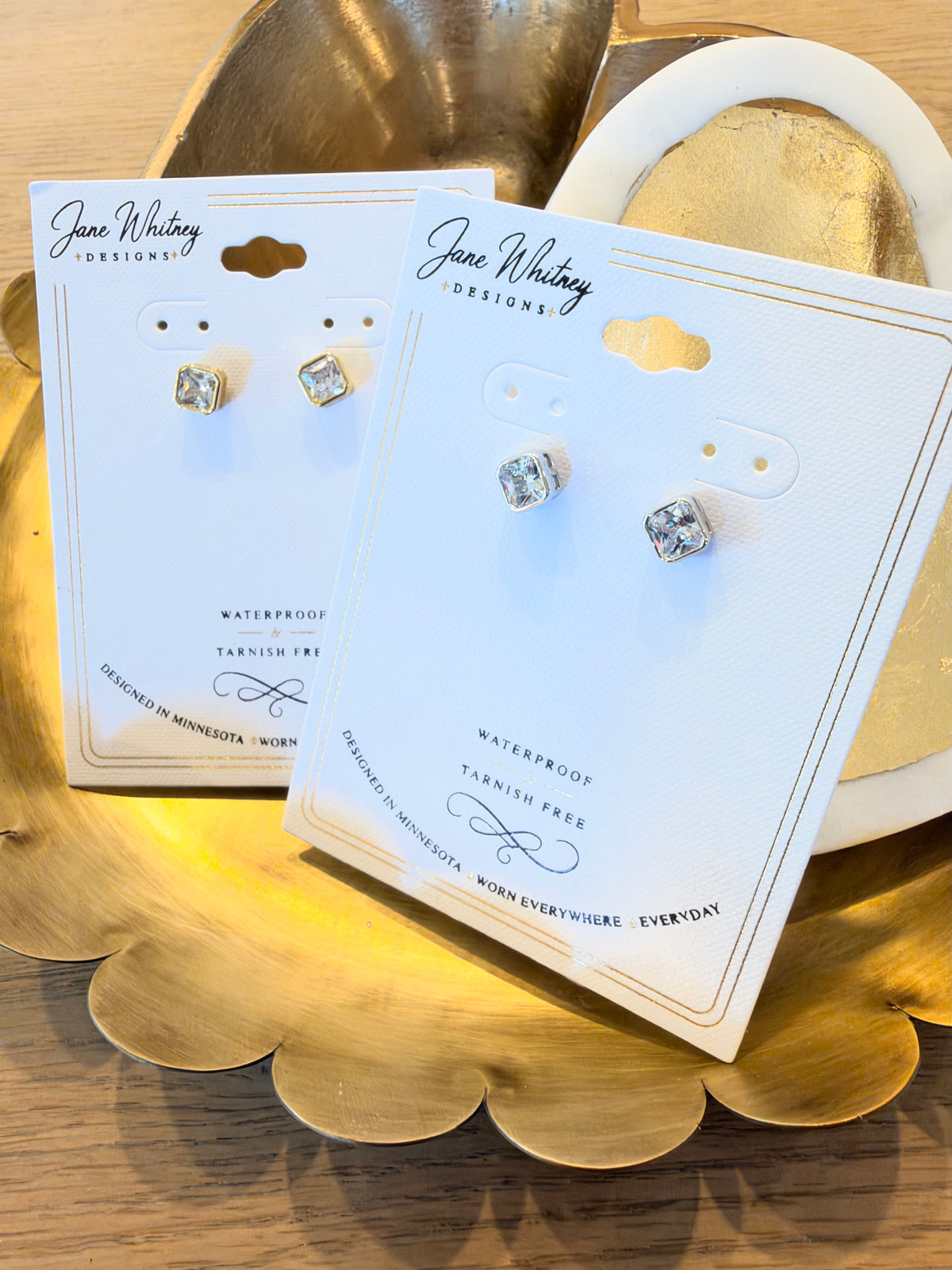 Crystal Cushion Stud Earring