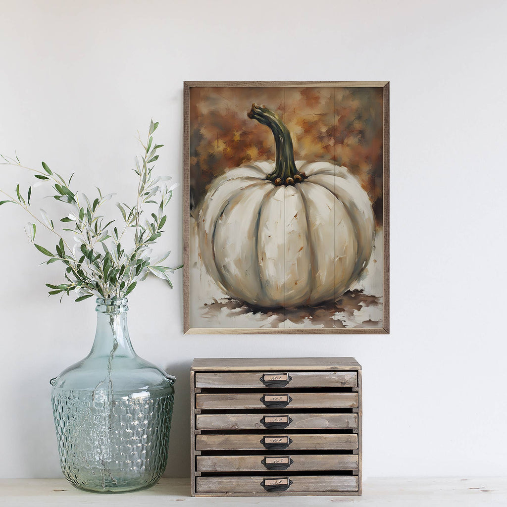 Single White Pumpkin 8x10