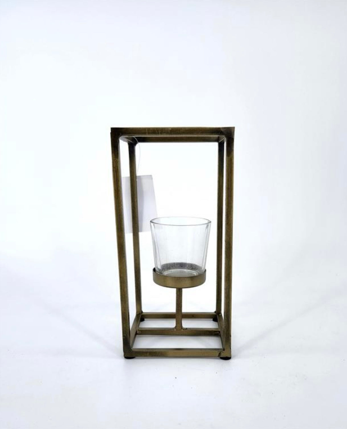 10" x 4" Square Metal Candle Holder