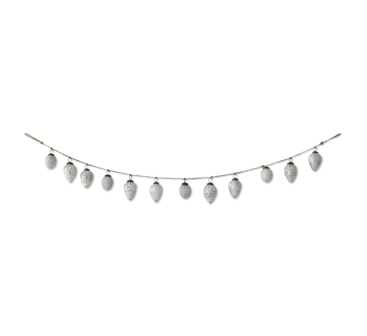 48" Mercury Glass Acorn Ornament Garland