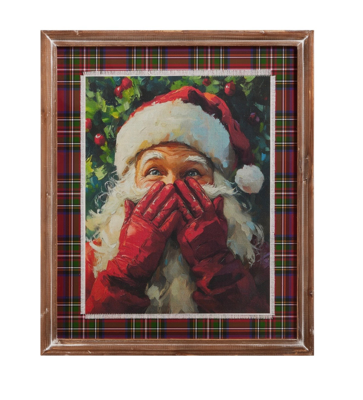 23" Santa's Secret Framed Wall Art
