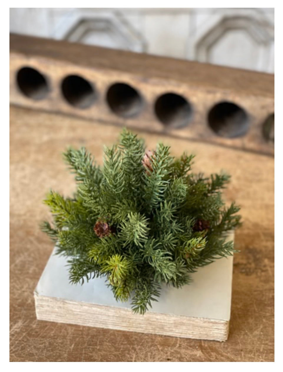 8" White Spruce Half Sphere