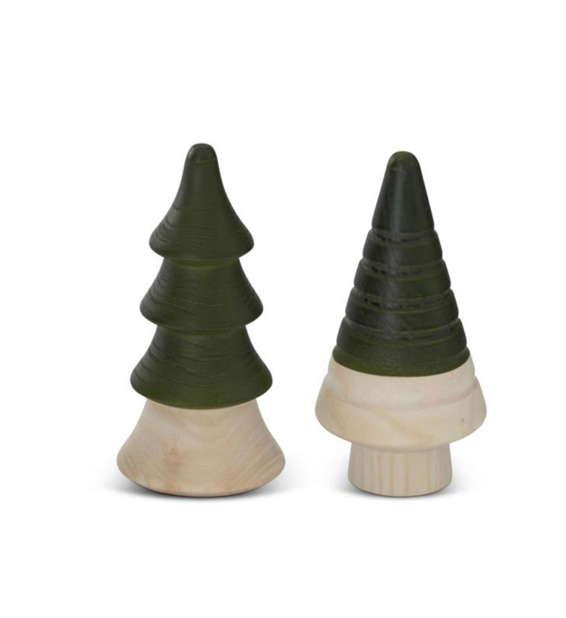 4" Green & Natural Mini Christmas Trees