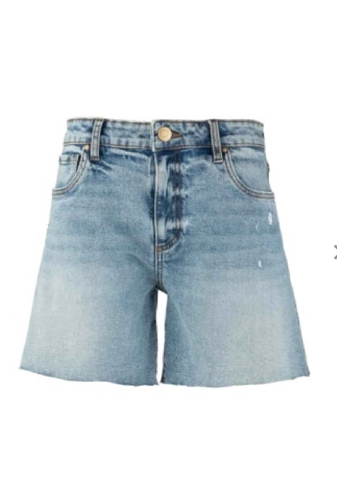 Kut Hailey High Rise Raw Hem Denim Short