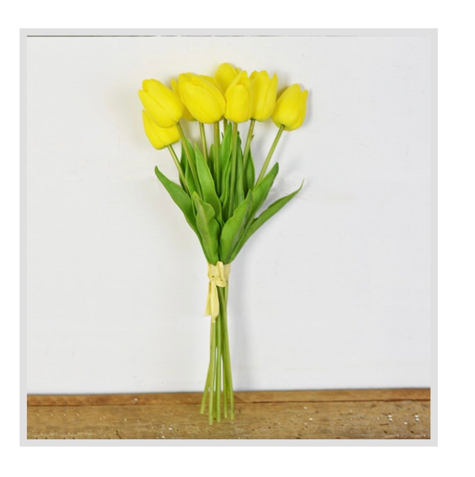 9 Yellow Tulip Bunch