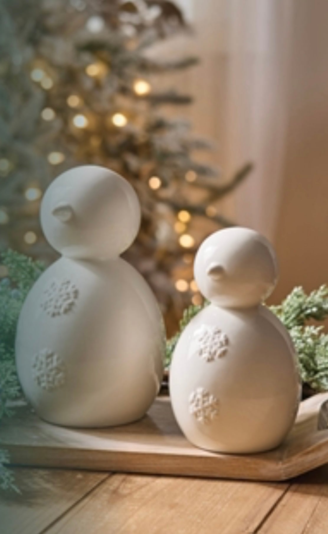 Porcelain Snowflake Snowman