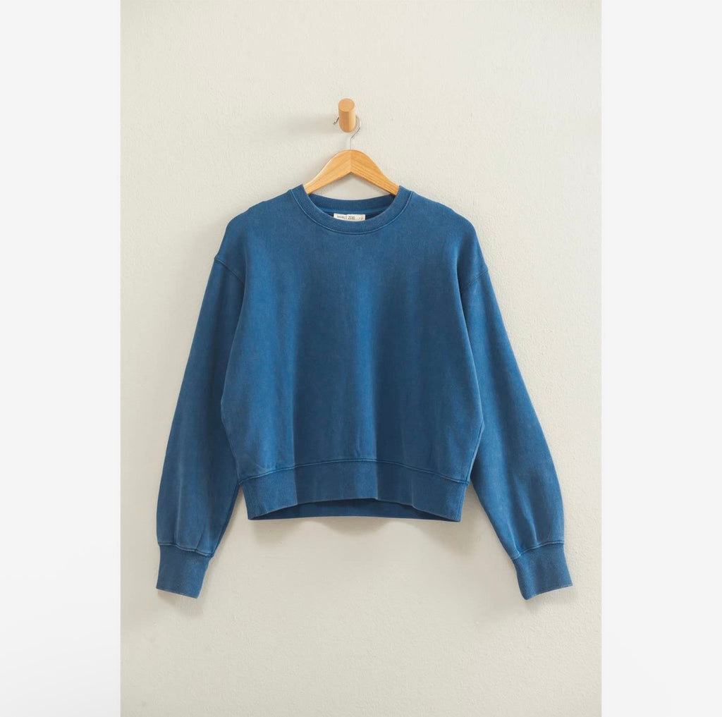 Acid Wash Crewneck Sweatshirt