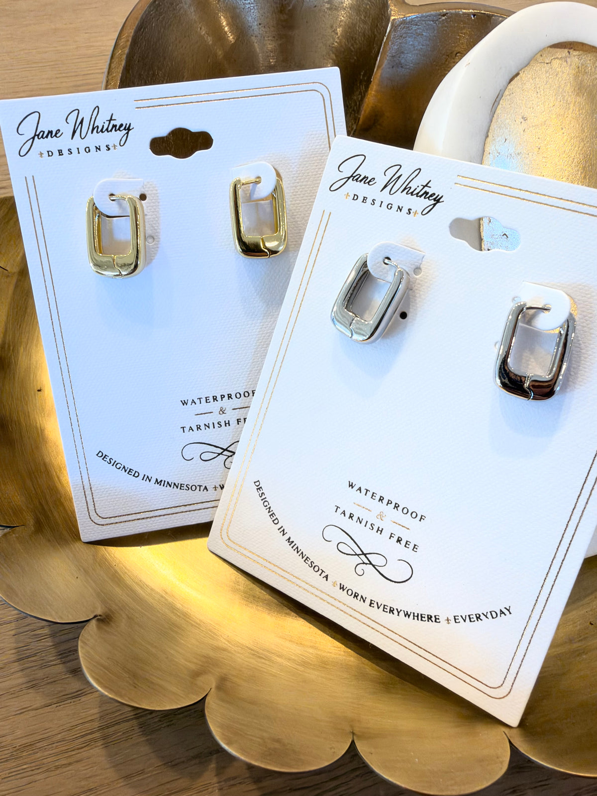 Geometric hoop earrings