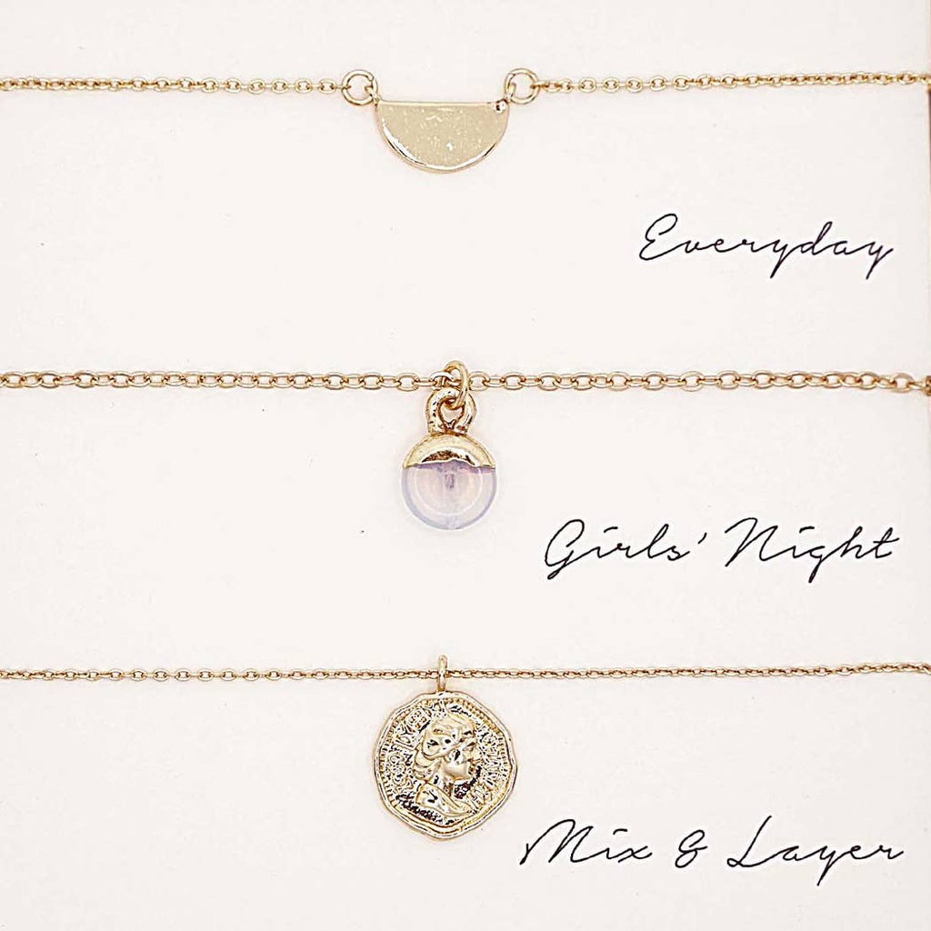 3PC Assorted Layering Pendant Necklace Gift Set