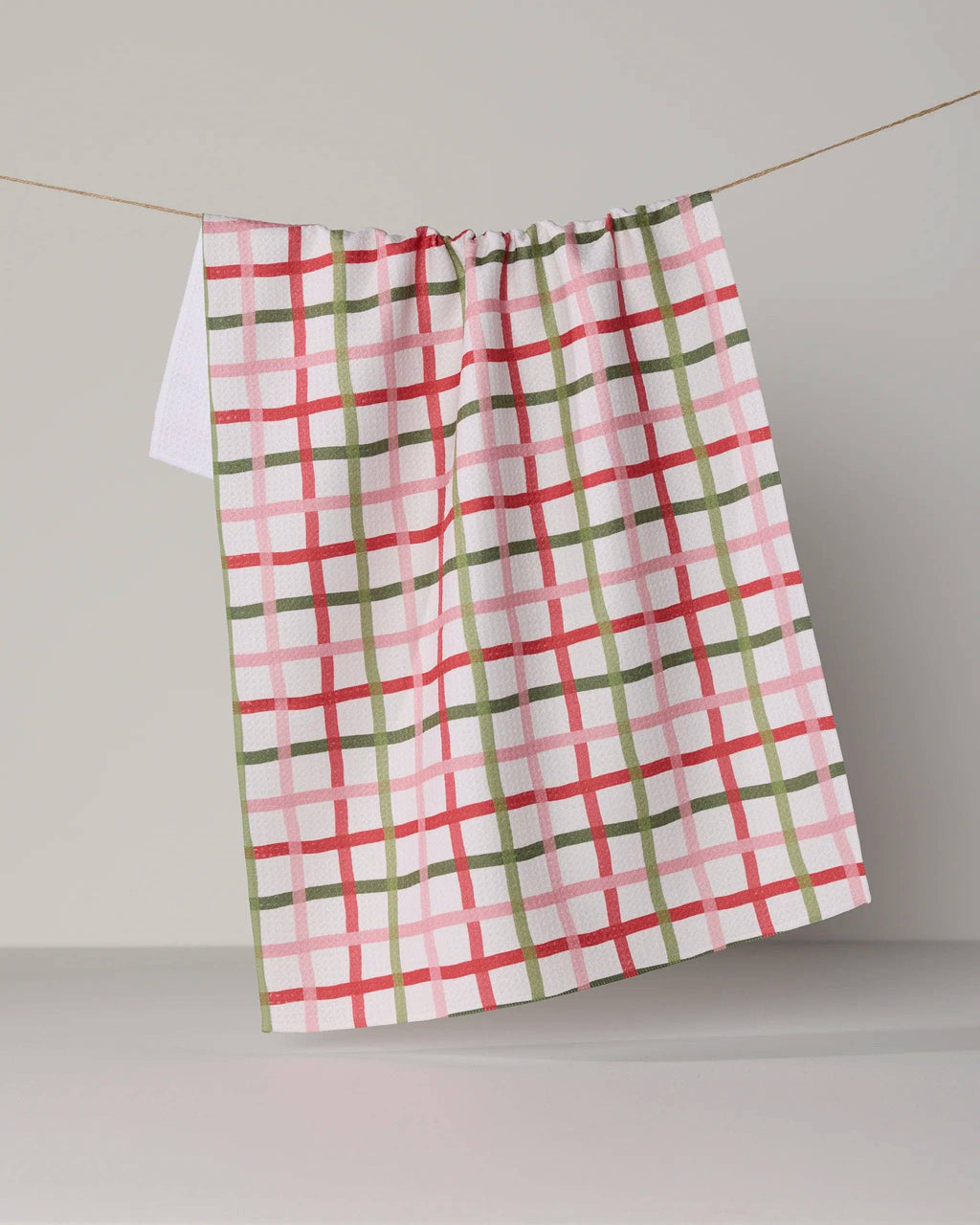 Festive Plaid Tea Towel